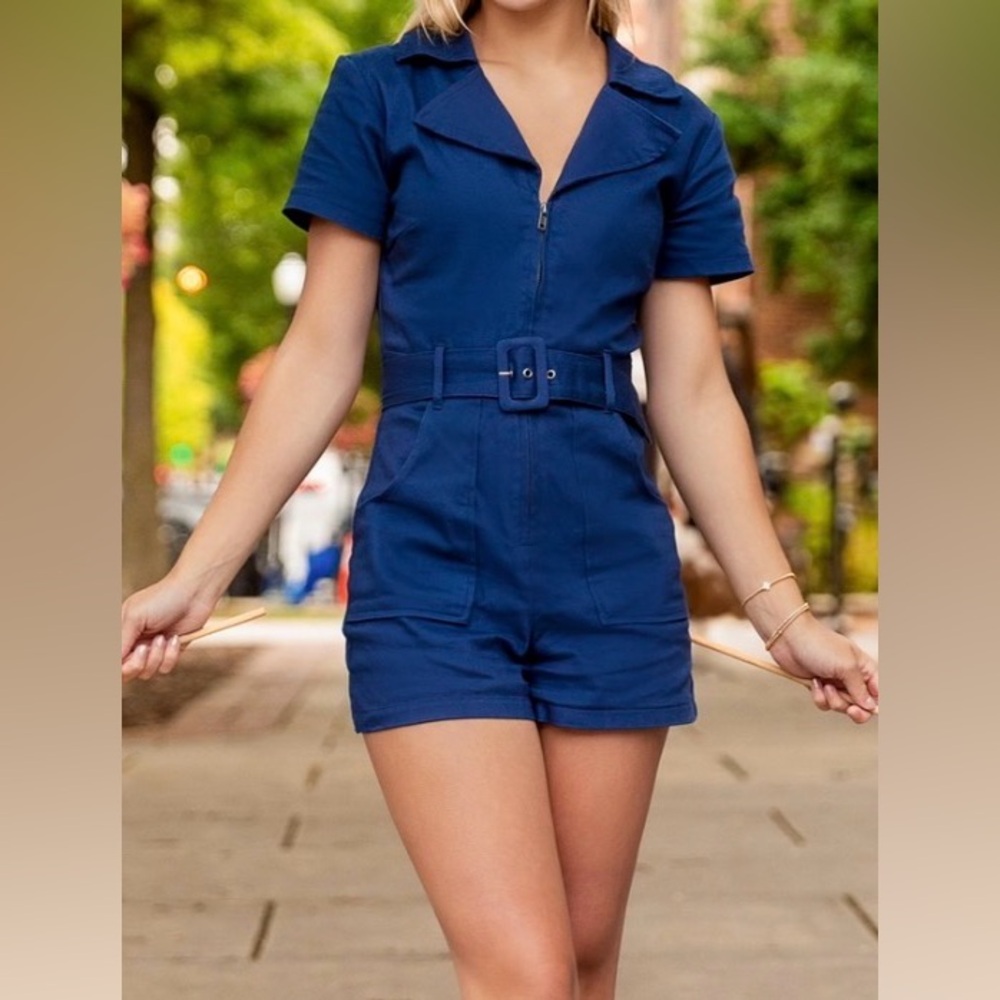 Stylish Blue Women's Romper